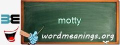 WordMeaning blackboard for motty